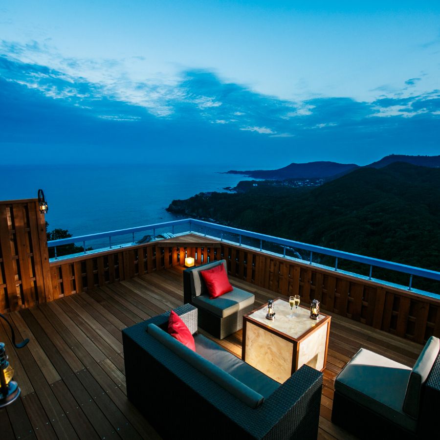 石鏡第一ホテル 眺望デッキ 夕景