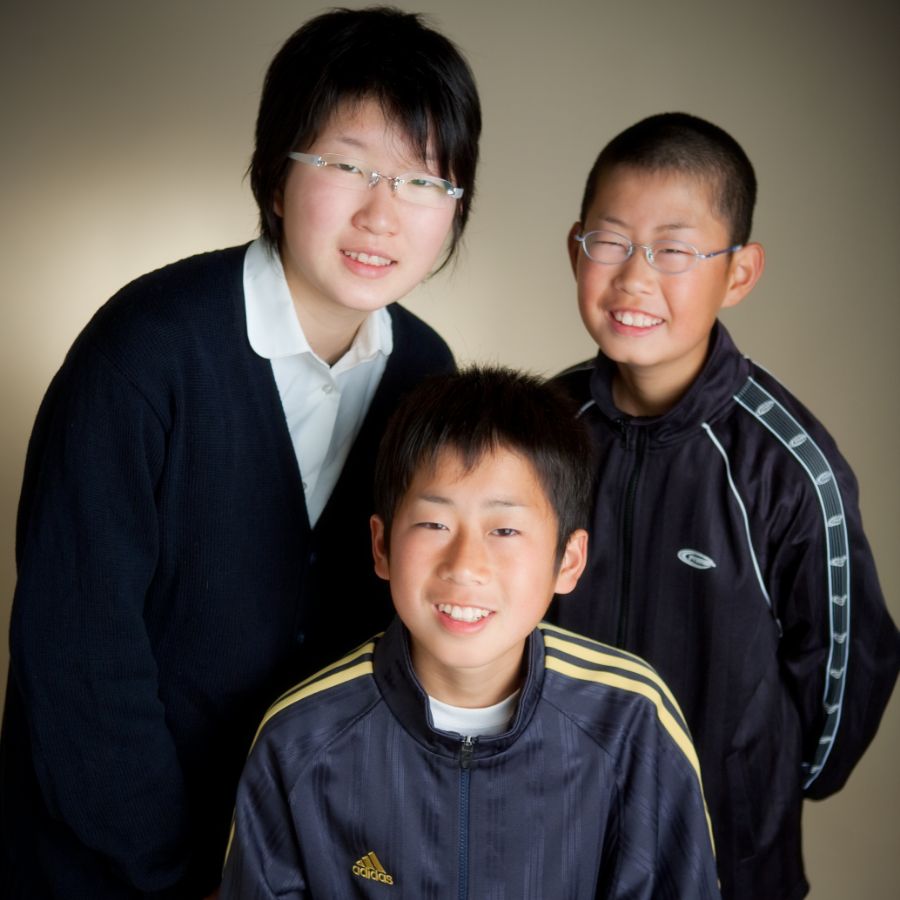 姉弟3人写し お姉ちゃん中学入学記念